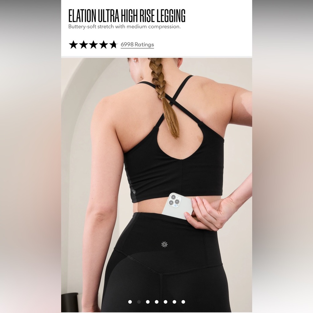 Athleta Ultra High Rise Elation Tight in Black (S)